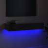 Stylish TV Cabinet with LED Lights - High Gloss Grey 90x35x15.5 cm