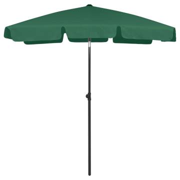 Beach Umbrella Green 180x120 cm - UV Protection & Adjustable