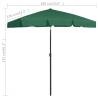 Beach Umbrella Green 180x120 cm - UV Protection & Adjustable