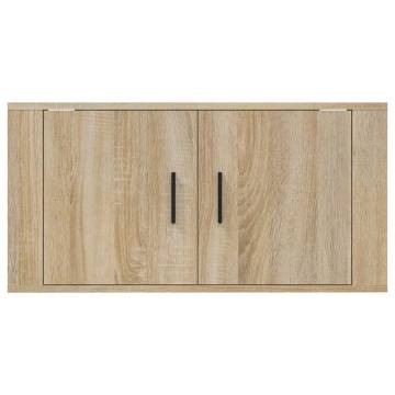 Wall Mounted TV Cabinet Sonoma Oak - Space-Saving Design