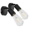 Modern Black E27 Spot Lights - 2 pcs | Hipomarket