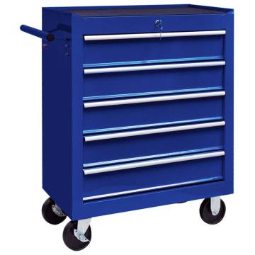 Blue Workshop Tool Trolley with 5 Drawers - Organize Your Tools