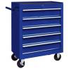 Workshop Tool Trolley with 5 Drawers Blue Colour blue Quantity in Package 1 Model 5 drawers 