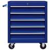 Blue Workshop Tool Trolley with 5 Drawers - Organize Your Tools