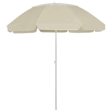 Beach Umbrella Sand Yellow 300 cm - UV Protective & Stylish