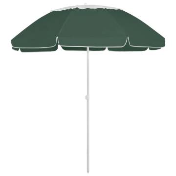 Stylish Green Beach Umbrella - 300 cm | UV Protection