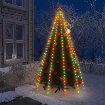 Colorful Christmas Tree Net Lights - 300 LEDs - 300 cm