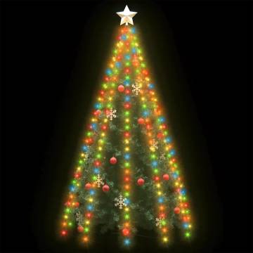 Colorful Christmas Tree Net Lights - 300 LEDs - 300 cm