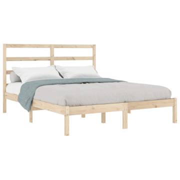 Solid Pine Bed Frame 160x200 cm - Modern & Stylish