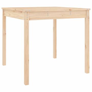 Garden Table 82.5x82.5x76 cm - Solid Wood Pine for Outdoor Use