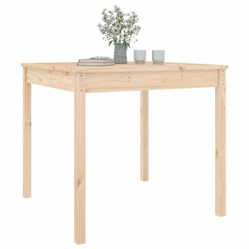 Garden Table 82.5x82.5x76 cm - Solid Wood Pine for Outdoor Use