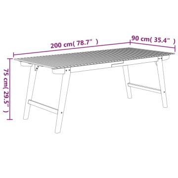 Garden Table 200x90 cm | Solid Acacia Wood | Hipomarket