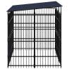 Outdoor Dog Kennel with Roof - Durable Steel 5.53 m²