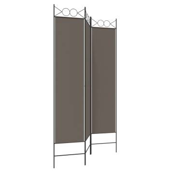 3-Panel Anthracite Room Divider - 120x220 cm Fabric