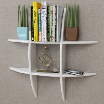 White MDF Floating Wall Display Shelf - Stylish Storage Solution