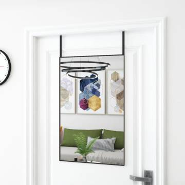 Door Mirror Black 50x80 cm – Stylish & Space-Saving