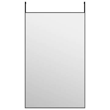 Door Mirror Black 50x80 cm – Stylish & Space-Saving