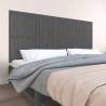 Wall Headboard Grey 204x3x90 cm Solid Wood Pine Colour grey Size 204 x 90 cm Quantity in Package 1 