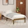 Bed Frame Honey Brown Solid Wood Pine 90x200 cm Colour honey brown Size 90 x 200 cm 