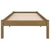 Honey Brown Solid Wood Pine Bed Frame 90x200 cm | HipoMarket