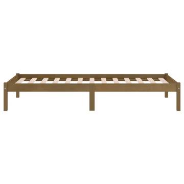 Honey Brown Solid Wood Pine Bed Frame 90x200 cm | HipoMarket