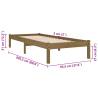 Honey Brown Solid Wood Pine Bed Frame 90x200 cm | HipoMarket