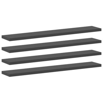 Bookshelf Boards - 8 pcs Grey Engineered Wood - HipoMarket