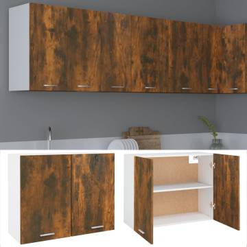 Hanging Cabinet Smoked Oak - 80x31x60 cm Engineered Wood