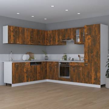 Hanging Cabinet Smoked Oak - 80x31x60 cm Engineered Wood