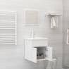 Stylish Bathroom Furniture Set - White Engineered Wood