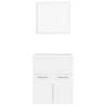 Stylish Bathroom Furniture Set - White Engineered Wood