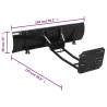 Durable Snow Plough for ATV - 150x38 cm Black