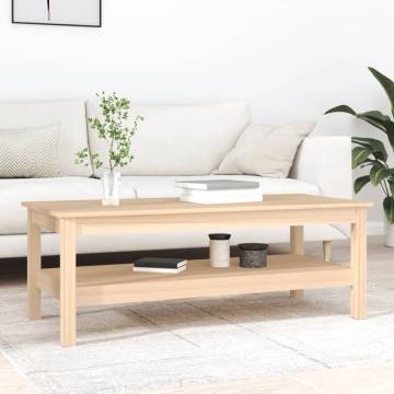 Elegant Solid Wood Pine Coffee Table | 110x50x40 cm