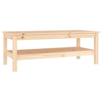 Elegant Solid Wood Pine Coffee Table | 110x50x40 cm