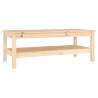 Elegant Solid Wood Pine Coffee Table | 110x50x40 cm