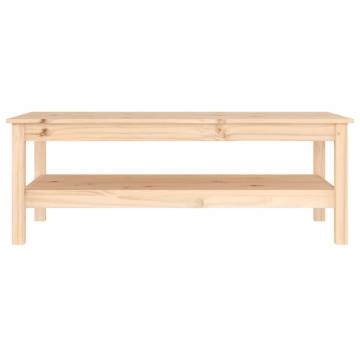 Elegant Solid Wood Pine Coffee Table | 110x50x40 cm