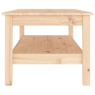 Elegant Solid Wood Pine Coffee Table | 110x50x40 cm