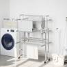 Aluminium Laundry Drying Rack with Wheels - 89x64x129 cm