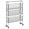 Aluminium Laundry Drying Rack with Wheels - 89x64x129 cm