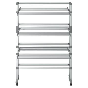 Aluminium Laundry Drying Rack with Wheels - 89x64x129 cm