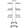 Aluminium Laundry Drying Rack with Wheels - 89x64x129 cm