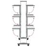 Aluminium Laundry Drying Rack with Wheels - 89x64x129 cm