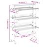 Aluminium Laundry Drying Rack with Wheels - 89x64x129 cm