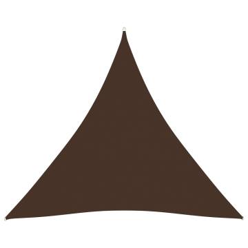 Brown Triangular Sunshade Sail - 4x4m Oxford Fabric