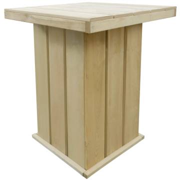 Bar Table 75x75x110 cm - Durable Impregnated Pinewood