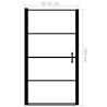 Shower Door Tempered Glass 91x195 cm Black - Modern Design