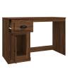 Stylish Brown Oak Desk with Drawer | 115x50x75 cm