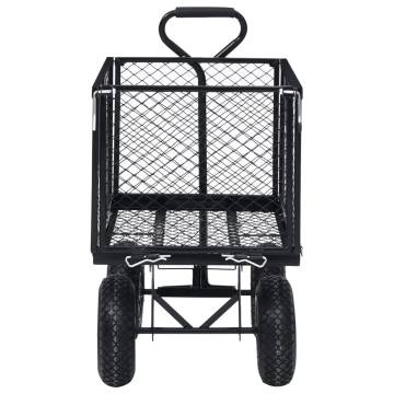 Garden Hand Trolley Black - 350 kg Load Capacity | HipoMarket