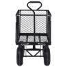 Garden Hand Trolley Black - 350 kg Load Capacity | HipoMarket