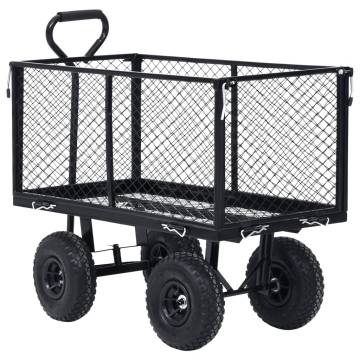 Garden Hand Trolley Black - 350 kg Load Capacity | HipoMarket